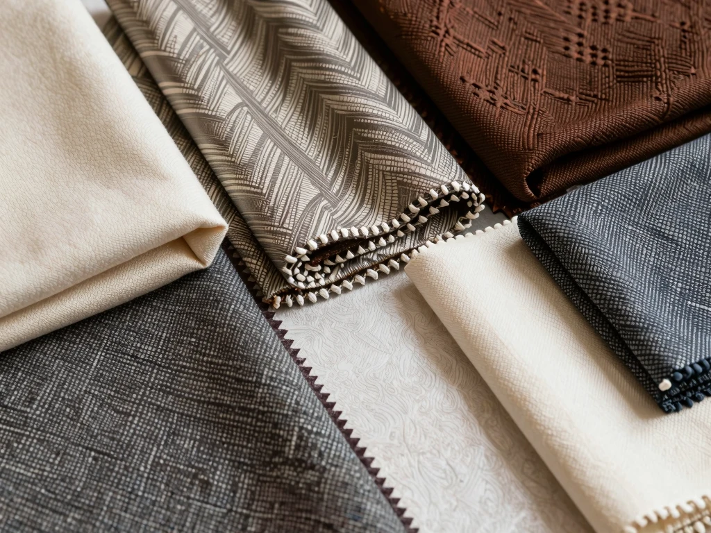 Premium textile fabrics and materials selection