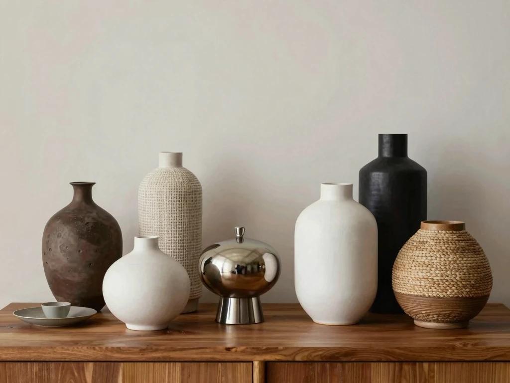 Curated home accessories and decorative pieces